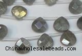 CLB204 Top-drilled 10*10mm briolette labradorite gemstone beads