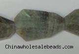 CLB207 15.5 inches 20-30mm*30-38mm faceted freeform labradorite beads