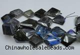 CLB219 15.5 inches 30*35mm - 40*45mm faceted freeform labradorite beads