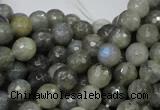 CLB22 15.5 inches 8mm faceted round labradorite gemstone beads