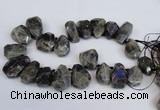 CLB224 Top drilled 25*30mm - 28*40mm faceted nuggets labradorite beads