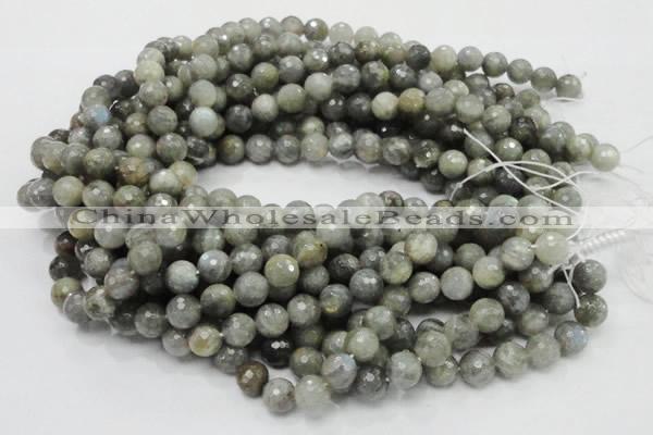 CLB23 15.5 inches 10mm faceted round labradorite gemstone beads