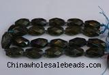 CLB235 15.5 inches 18*30mm - 20*30mm faceted rice labradorite beads