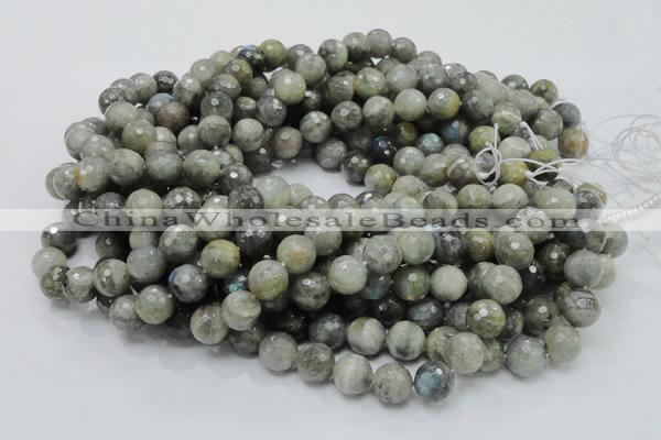 CLB24 15.5 inches 12mm faceted round labradorite gemstone beads