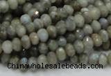 CLB28 15.5 inches 4*6mm faceted rondelle labradorite gemstone beads