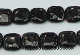 CLB306 15.5 inches 12*12mm square black labradorite gemstone beads