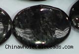 CLB314 15.5 inches 30*40mm oval black labradorite gemstone beads