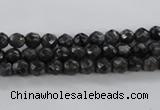 CLB359 15.5 inches 4mm faceted round black labradorite beads wholesale