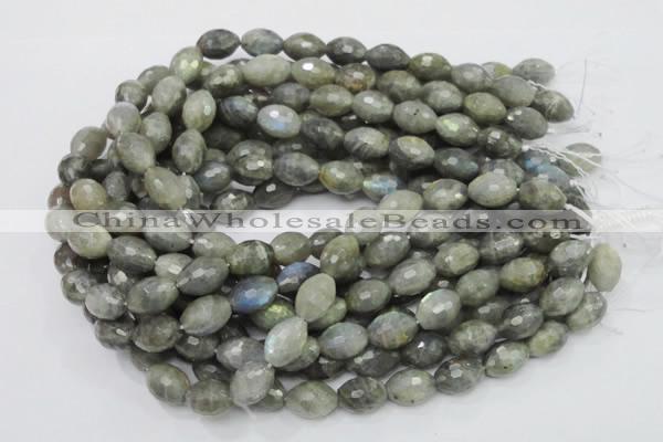 CLB36 15.5 inches 12*16mm faceted rice labradorite gemstone beads