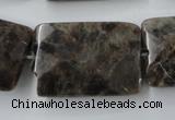 CLB426 15.5 inches 20*30mm faceted rectangle grey labradorite beads