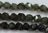 CLB451 15 inches 6mm faceted nuggets labradorite gemstone beads