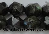 CLB455 15 inches 14mm faceted nuggets labradorite gemstone beads