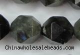 CLB456 15 inches 16mm faceted nuggets labradorite gemstone beads