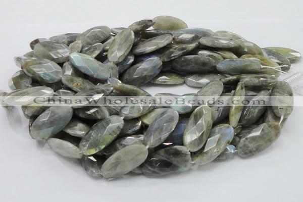 CLB47 15.5 inches 15*30mm faceted oval labradorite gemstone beads