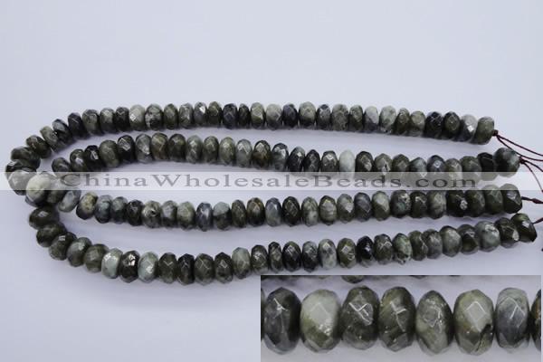 CLB55 15.5 inches 7*12mm faceted rondelle labradorite beads