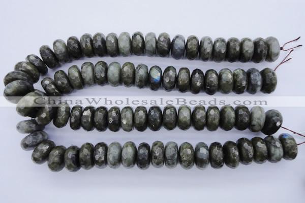 CLB58 15.5 inches 10*20mm faceted rondelle labradorite beads