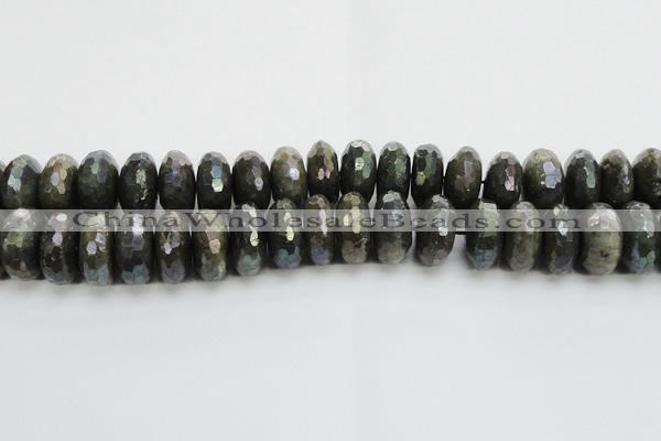 CLB626 15.5 inches 10*20mm faceted rondelle AB-color labradorite beads