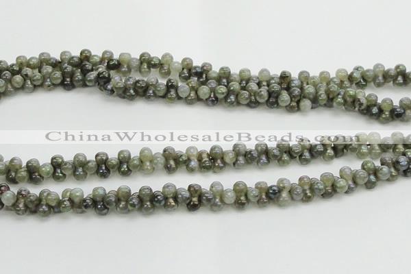 CLB630 15.5 inches 4*9mm bone AB-color labradorite beads