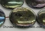 CLB643 15.5 inches 35mm flat round AB-color labradorite beads