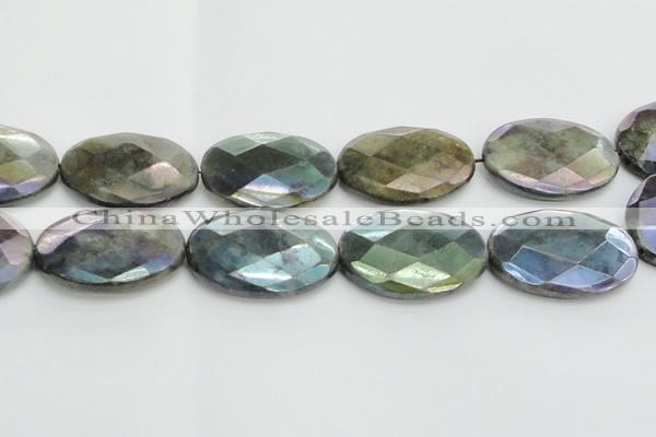 CLB665 15.5 inches 30*40mm faceted oval AB-color labradorite beads