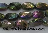 CLB673 15.5 inches 8*10mm faceted oval AB-color labradorite beads