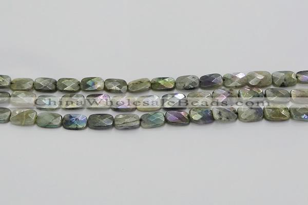 CLB696 15.5 inches 10*14mm faceted rectangle AB-color labradorite beads