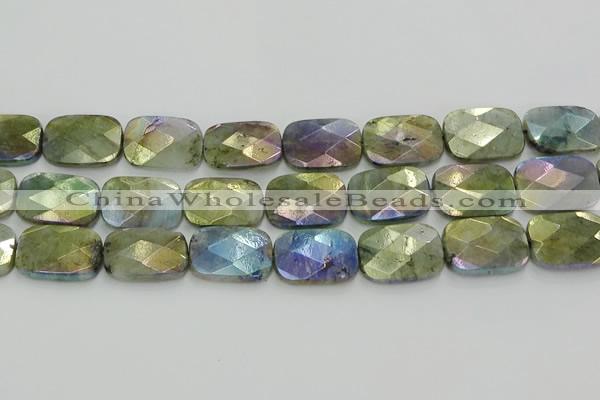 CLB707 15.5 inches 18*25mm faceted rectangle AB-color labradorite beads