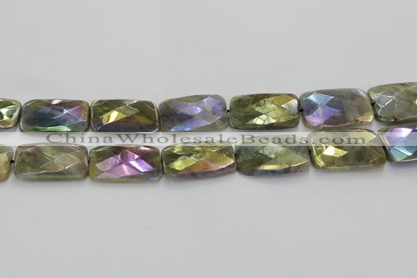 CLB708 15.5 inches 20*30mm faceted rectangle AB-color labradorite beads