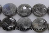 CLB744 15.5 inches 16mm faceted coin labradorite gemstone beads