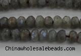 CLB756 15.5 inches 4*6mm faceted rondelle AB-color labradorite beads