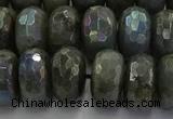 CLB761 15.5 inches 9*16mm faceted rondelle AB-color labradorite beads