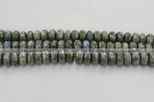CLB761 15.5 inches 9*16mm faceted rondelle AB-color labradorite beads