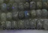 CLB773 15.5 inches 5*8mm faceted rondelle labradorite beads