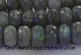 CLB775 15.5 inches 7*12mm faceted rondelle labradorite beads
