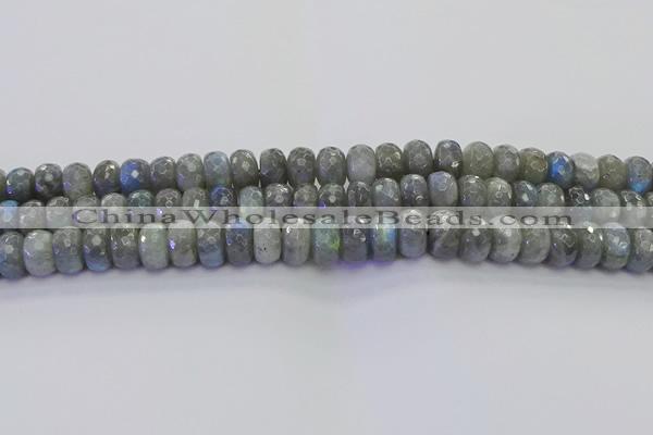 CLB775 15.5 inches 7*12mm faceted rondelle labradorite beads