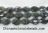 CLB798 20*28mm - 22*32mm faceted octagonal labradorite beads