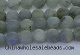 CLB872 15.5 inches 6mm round matte labradorite gemstone beads