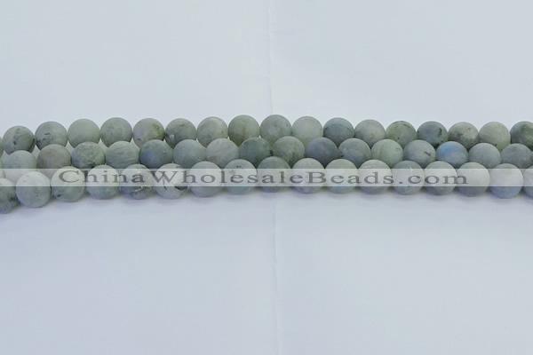 CLB874 15.5 inches 10mm round matte labradorite gemstone beads