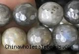 CLB882 15.5 inches 8mm faceted round AB-color labradorite beads