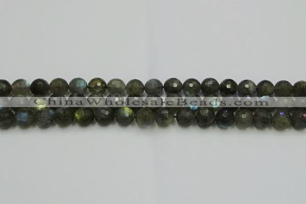 CLB903 15.5 inches 10mm faceted round labradorite gemstone beads