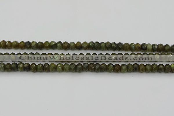 CLB957 15.5 inches 6*10mm faceted rondelle labradorite beads