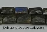 CLB960 15.5 inches 10*14mm faceted rectangle labradorite beads