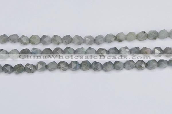 CLB982 15.5 inches 8mm faceted nuggets labradorite beads wholesale