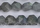 CLB983 15.5 inches 10mm faceted nuggets labradorite beads wholesale