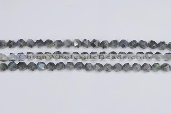 CLB986 15.5 inches 6mm faceted nuggets labradorite beads wholesale