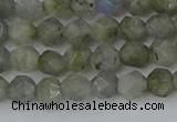 CLB992 15.5 inches 6mm faceted nuggets labradorite gemstone beads