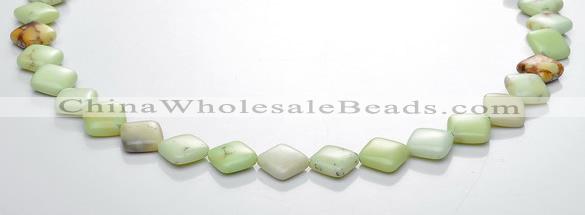 CLE14 rhombic 10*10mm lemon turquoise gemstone beads Wholesale