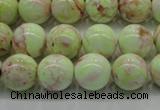 CLE201 15.5 inches 6mm round lemon turquoise beads wholesale