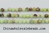 CLE30 15.5 inches 4mm round lemon turquoise beads wholesale