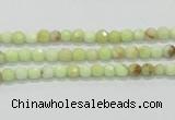 CLE32 15.5 inches 4mm faceted round lemon turquoise beads wholesale